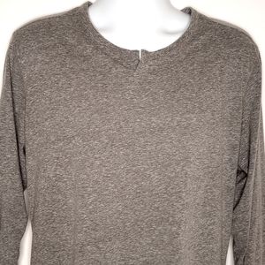 UNTUCKit Alvento Grey Heathered Long Sleeve Comfy Shirt Size X-Large